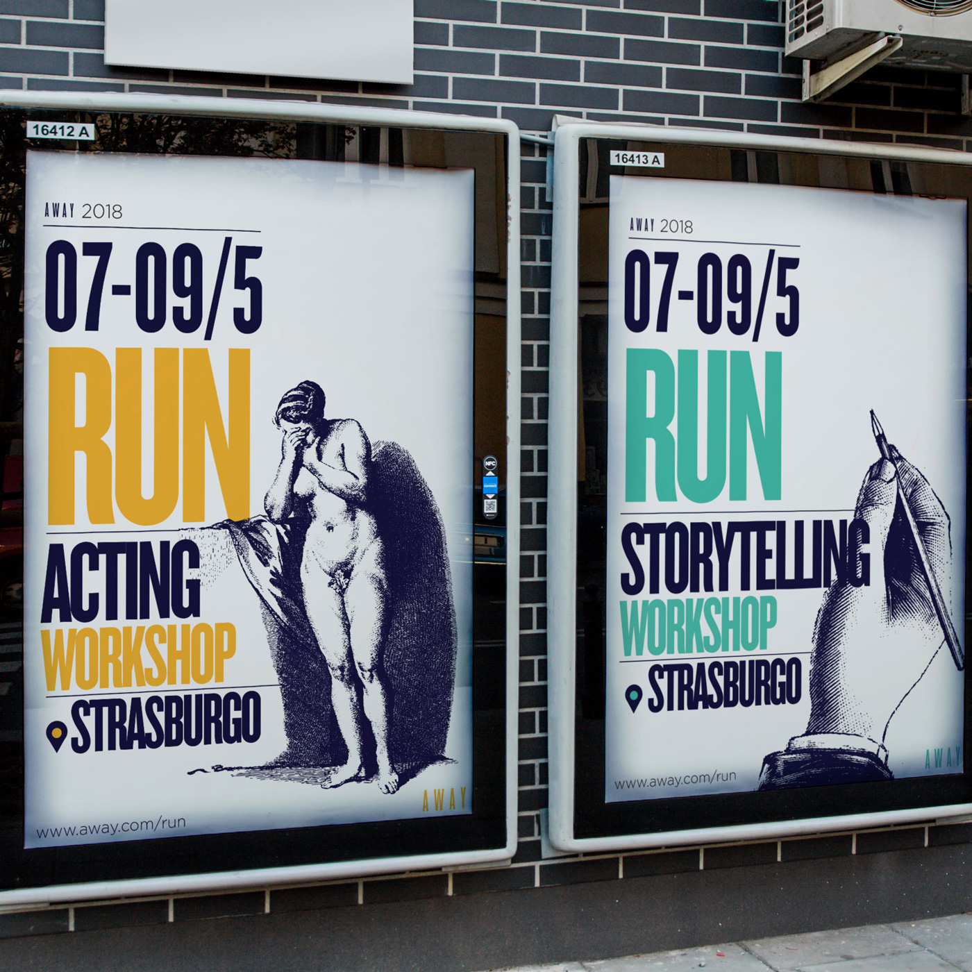advertising poster of acting and storytelling workshops